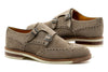 Tuscan Italian Suede Double Monk - Grigio