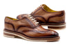 Tuscan Italian Saddle Leather Wingtip - Biscotti