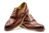 Tuscan Italian Saddle Leather Wingtip - Biscotti