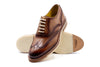 Tuscan Italian Saddle Leather Wingtip - Biscotti