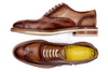 Tuscan Italian Saddle Leather Wingtip - Biscotti