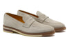 Tuscan Italian Suede Penny Loafers - Sabbia