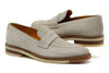 Tuscan Italian Suede Penny Loafers - Sabbia