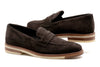 Tuscan Italian Suede Penny Loafer - Walnut
