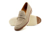 Tuscan Italian Suede Penny Loafer - Bone