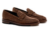 Tuscan Italian Suede Penny Loafer - Chocolate
