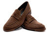 Tuscan Italian Suede Penny Loafer - Chocolate