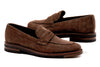 Tuscan Italian Suede Penny Loafer - Chocolate
