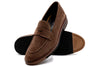 Tuscan Italian Suede Penny Loafer - Chocolate