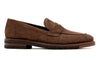 Tuscan Italian Suede Penny Loafer - Chocolate