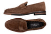 Tuscan Italian Suede Penny Loafer - Chocolate