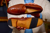 Bologna Italian Deerskin Penny Loafers - Cuoio