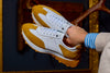 Milano Tumbled Glove Leather Sneakers - Ochre