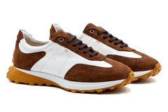 Milano Tumbled Glove Leather Sneaker - Chestnut