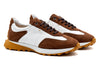 Milano Tumbled Glove Leather Sneaker - Chestnut