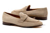 Bologna Italian Suede Penny Loafers - Bone