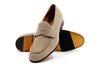Bologna Italian Suede Penny Loafers - Bone