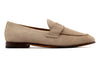 Bologna Italian Suede Penny Loafers - Bone