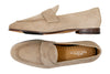 Bologna Italian Suede Penny Loafers - Bone