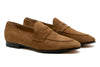 Bologna Italian Suede Penny Loafer - Tobacco
