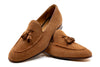 Bologna Italian Suede Tassel Loafers - French Roast