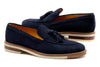 Tuscan Italian Suede Tassel Loafers - Navy