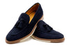 Tuscan Italian Suede Tassel Loafers - Navy