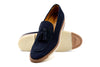 Tuscan Italian Suede Tassel Loafers - Navy