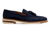 Tuscan Italian Suede Tassel Loafers - Navy