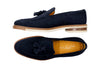 Tuscan Italian Suede Tassel Loafers - Navy