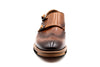 Tuscan Hand Finished Italian Calf Leather Double Monk - Whiskey - Front