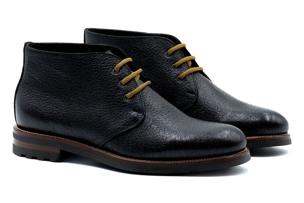 Napoli European Elk Chukka Boots - Black