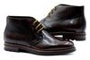 Napoli Italian Saddle Leather Chukka Boots - Blackened Chestnut