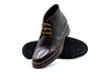 Napoli Italian Saddle Leather Chukka Boots - Blackened Chestnut