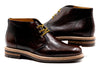 Napoli Italian Saddle Leather Chukka - Blackened Chestnut
