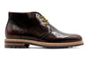 Napoli Italian Saddle Leather Chukka - Blackened Chestnut