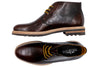 Napoli Italian Saddle Leather Chukka - Blackened Chestnut