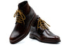 Napoli Italian Saddle Leather Lace Up Boots - Blackened Chestnut