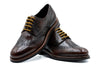 Napoli Italian Saddle Leather Wingtip - Blackened Chestnut