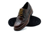 Napoli Italian Saddle Leather Wingtip - Blackened Chestnut