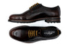 Napoli Italian Saddle Leather Plain Toe - Blackened Chestnut