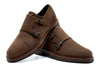 Napoli Italian Suede Double Monk - Earth