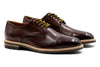 Napoli Italian Saddle Leather Cap Toe - Walnut