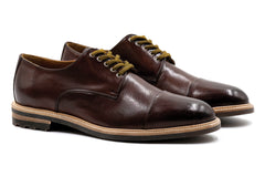 Napoli Italian Saddle Leather Cap Toe - Walnut