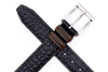Bill Alligator Grain Leather Belt - Black
