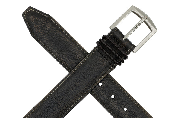 Bermuda Braid Pebble Grain Belt - Old Clay