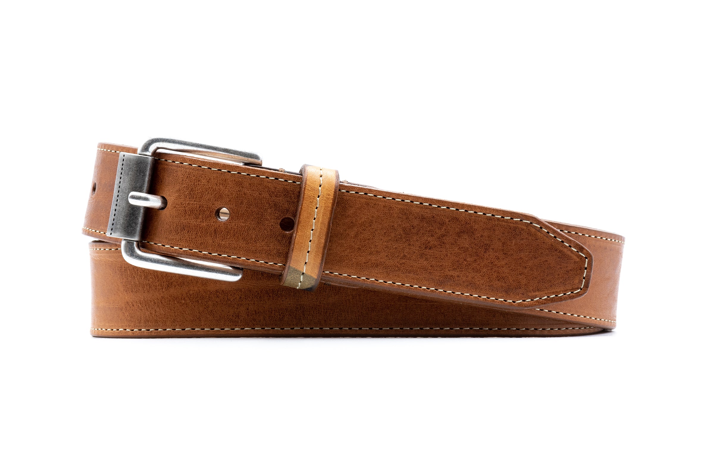 Montana Italian Saddle Leather Belt - Saddle Tan