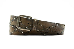 Andrea Italian Bridle Leather Belt - Olive