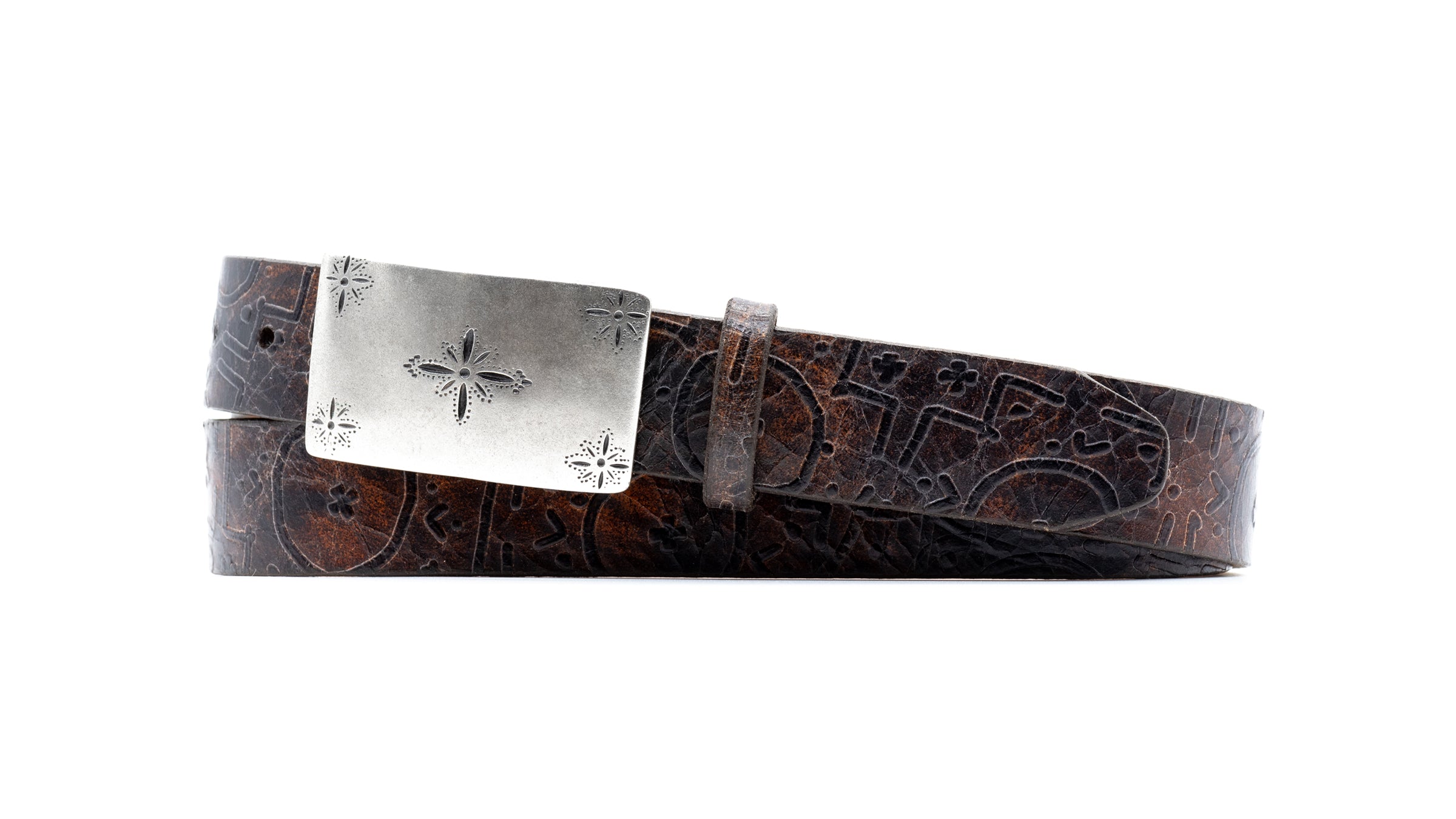 Taos Italian Saddle Leather Belt - Blackened Chestnut | Martin Dingman