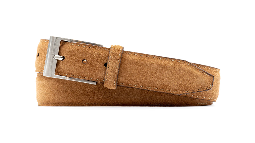 Royal Water Repellent Suede Leather Belt - French Roast